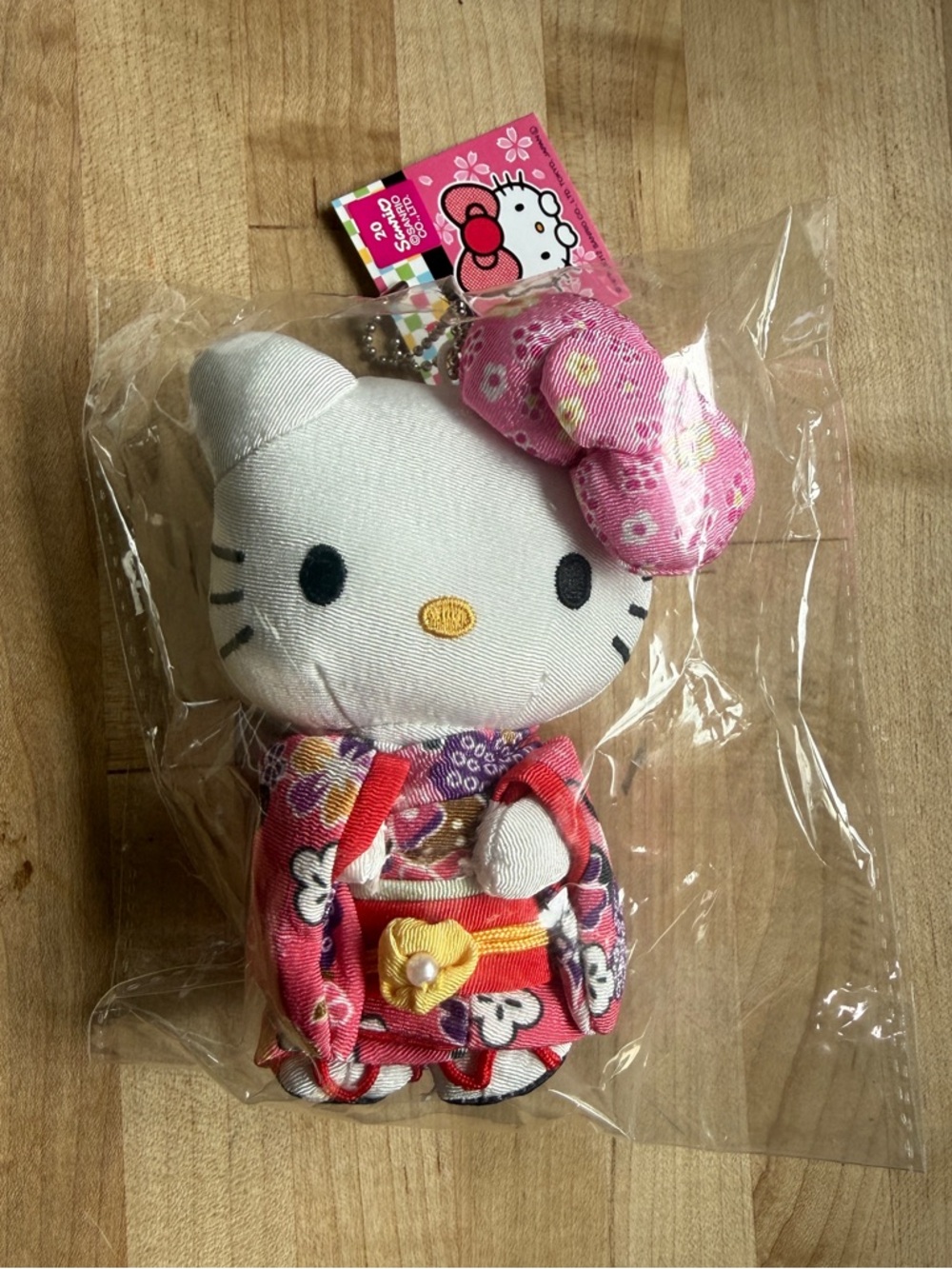 Sanrio Hello Kitty - Japan Exclusive Pink Floral Kimono Plush Keychain